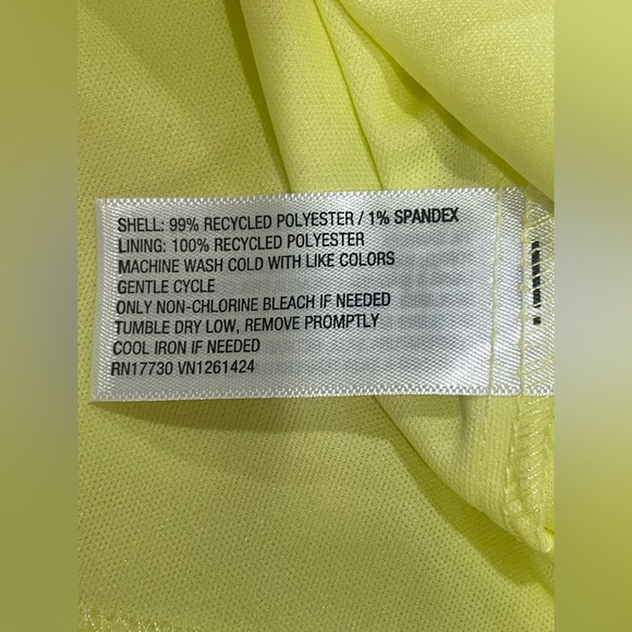 💛Women’s Triangle Cup Tiered Mini Skater Dress Wild Fable Lemon Yellow NWT Sz L💛 - Picture 4 of 10